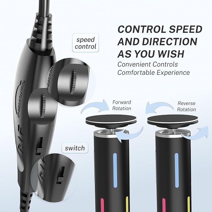 Electric Foot Filer-Electric Callus Remover for Feet,Professional Foot File Pedicure Tool with 80 Sandpaper Discs,High Speed Adjustable,Painless Dry Cracked Heel Care for Home Spa & Salon (Black)