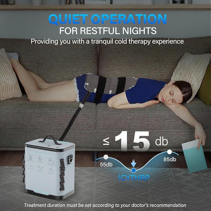 ICYTHRP Cold Therapy Machine with Programmable Timer, FSA Eligible HSA, Portable Ice Machine for Hip After Surgery, Hip Replacement Recovery System, Cryotherapy Pain Relief with Specific Hip Pad