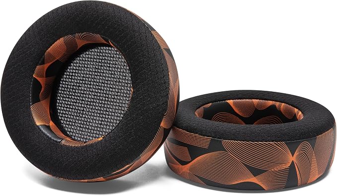 WC Freeze Virtuoso - Hybrid Fabric Cooling Gel Replacement Earpads for Corsair Virtuoso Gaming Headset, Made by Wicked Cushions, Improved Durability, Thickness and Sound Isolation | Kinetic Wave