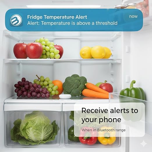 Disc Maxi with Alerts Thermometer Hygrometer, Smart Humidity Temperature Sensor with App Notification Alert, Unlimited Data Storage Export, Remote Monitor for Room Greenhouse Incubator Wine Cellar