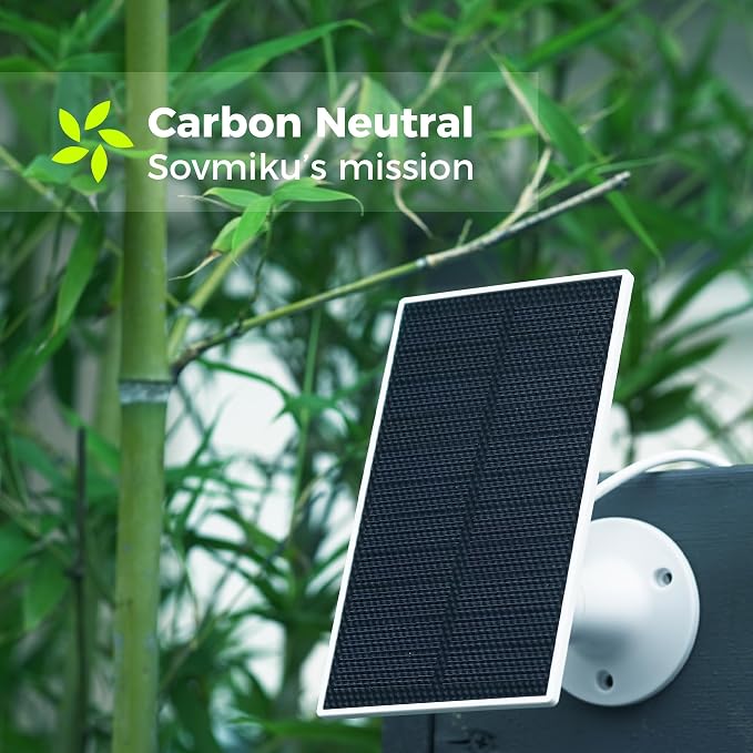 SOVMIKU Vicohome 2CG6L Solar Security Camera Wireless Outdoor System and 5V Solar Panels,No NVR Needed,Battery Powered,Easy to Setup,Motion Detection,Two Way Audio,Color Night Vision,SD Slot