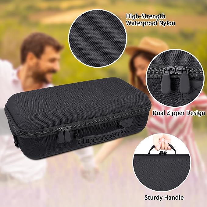 for Bose SoundLink Max Portable Speaker Hard Protective Case, Portable Travel Case with Shoulder Strap and Handle (Black Case) - co2CREA