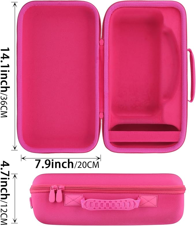 for Bose SoundLink Max Portable Speaker Hard Protective Case, Portable Travel Case Replacement with Shoulder Strap and Handle (Rose Red Case) - co2CREA