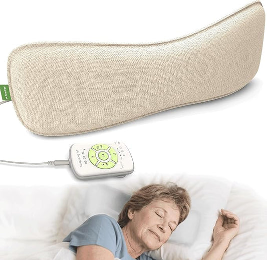Avantree Slumber 2 – Bluetooth Pillow Speaker for Sleeping with 4 Ultra-Flat Speakers, White Noise, Remote Control & Sleep Timer, Soft Sleep Headphones Design for Side Sleepers – Beige