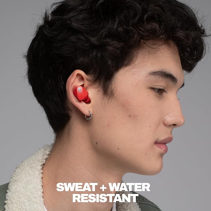 Skullcandy Smokin’ Buds 360 Wireless Earbuds, Bluetooth Headphones, Noise Isolating Fit, Up to 20 Hours Battery, IPX4 Sweat and Water Resistant, Microphone for iPhone Android - Plasma
