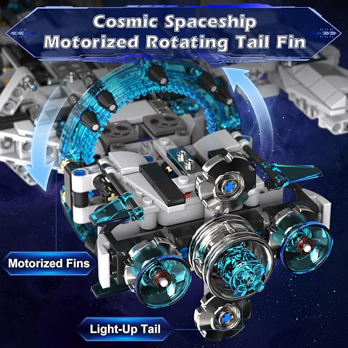 STEM Space Robot Building Kit for Kids Ages 8-12 with Remote Control, Technic Coding Robotic Toys for 8-14 Year Old Boys Girls, Buildable 2 in1 Models with 1468 PCS