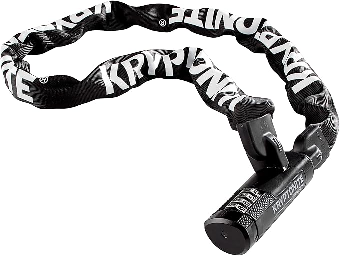 Kryptonite Keeper 712 Combo Bike Chain Lock, 4-Foot 7mm Steel Heavy Duty Anti-Theft Resettable Combination Chain for Bicycles, E-Bikes & Scooters, Sold Secure Bronze | chain-bike-locks