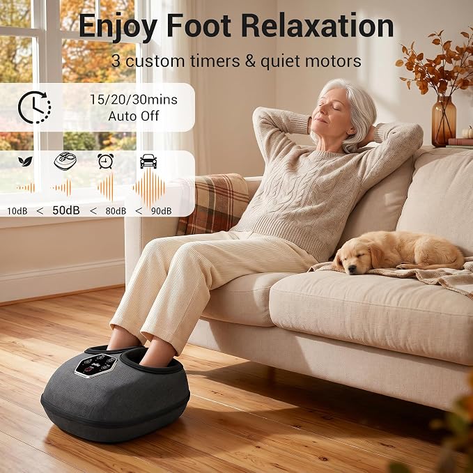 Mynt Shiatsu Foot Massager with Heat, Fathers Day Dad Gifts for Men Husband | [2026 Upgraded] Electric Foot Massage Machine for Plantar Fasciitis, Heated Feet Massage with Multiple Modes,Fits Up to US13