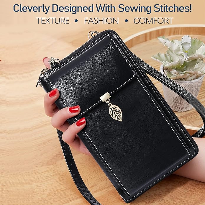 HUANLANG Small Crossbody Phone Bags for Women Leather Cell Phone Purse Wallet | Small, Cell Phone