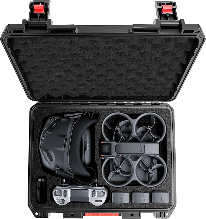 FPVtosky Hard Case for DJI Avata 2 Drone/Fly Smart Combo(for DJI Goggles N3, CASE ONLY), Waterproof Carrying Case for RC Motion 3, FPV Remote Controller 3 and Battery Accessories