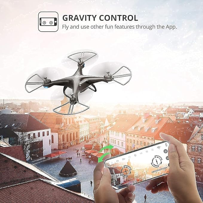 Holy Stone HS110D FPV RC Drone with 1080P HD Camera Live Video 120°Wide-Angle WiFi Quadcopter with Gesture Control, Altitude Hold, Headless Mode, 3D Flip RTF 2 Batteries and Accessories Kits