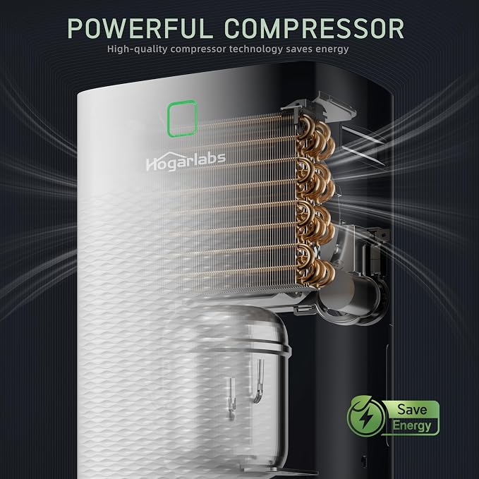 Hogarlabs 50 Pint Dehumidifier for Basement & Whole House, Covers 3500 Sq.Ft, with Drain Hose & Auto Humidity Control, Quiet for Bedroom, Bathroom, Garage, Large Room Dehumidifier