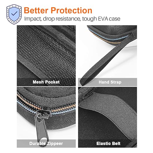 BTMETER Digital Anemometer Hard Travel Case,Safety Zipper Bag for 866 Series Handheld Wind Speed Meter Gauge