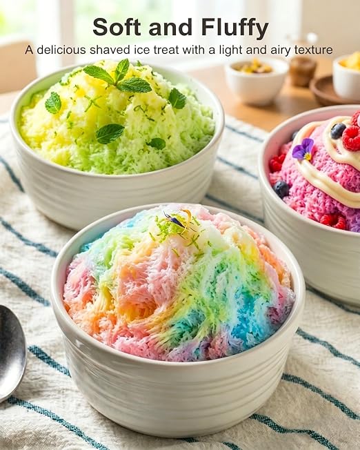 CROWNFUL Shaved Ice Machine, Snow Cone Machine with 2 Ice Cups, Ice Shaver Machine for Snow Cones, Snowballs, Frozen Cocktails and More, Easy to DIY with Snow Cone Syrup at Home, Gifts for Men&Women