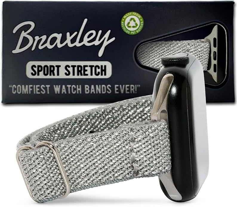 Braxley Bands for Apple Watches - Stretchy and Washable - Adjustable with Apple Watch Bands for Women & Men - Compatible with Apple Watch Series SE Ultra 9 8 7 6 5 4 3 2 1