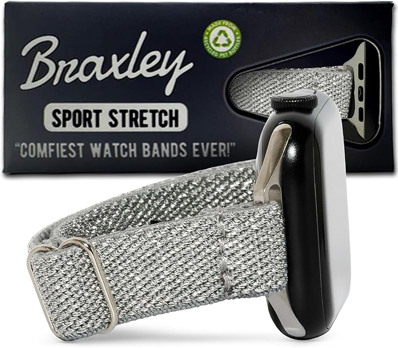Braxley Bands for Apple Watches - Stretchy and Washable - Adjustable with Apple Watch Bands for Women & Men - Compatible with Apple Watch Series SE Ultra 9 8 7 6 5 4 3 2 1