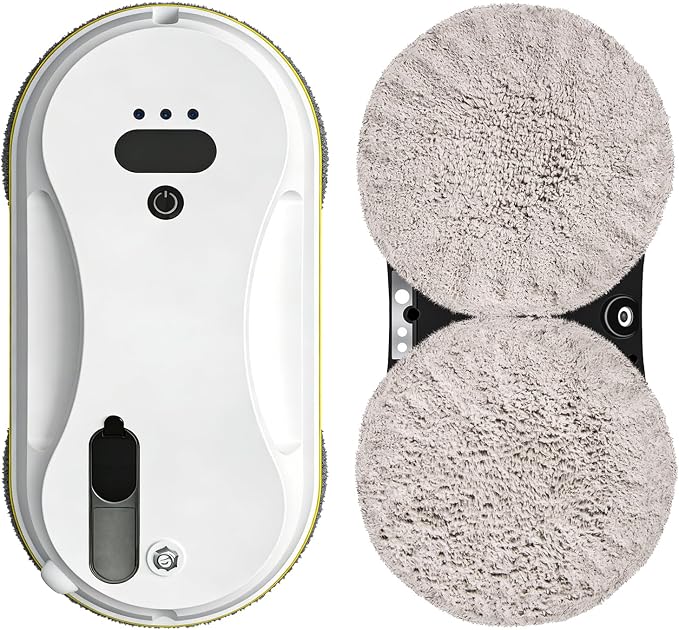 Window Cleaner Robot with Ultrasonic 5600PA Auto Water Glass Cleaning Automatic Smart Robot Cleaner,Window Vacuum Cleaner with Control Windows/Tiles/Class Door Indoor Outdoor