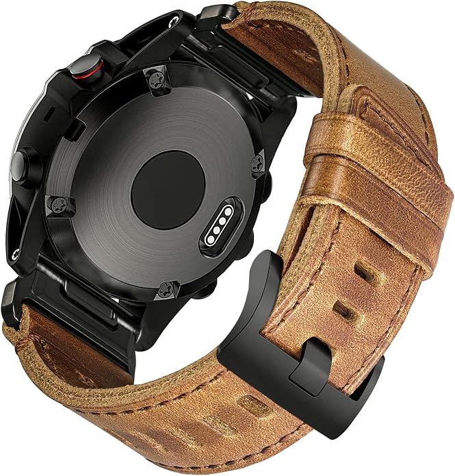 Soft Horween Leather Watch Band Compatible With Garmin, Strap For Fenix/Forerunner/Approach/MARQ/Quatix / D2 Series/Instinct/Epix/Tactix/Foretrex