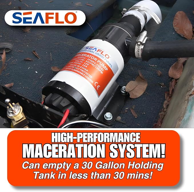 SEAFLO Macerator Pump System 24V for RV Marine 01 Series