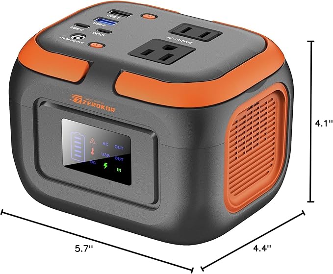 Portable Power Station 120W, Power Bank with AC Outlet, Portable Generator 97.6Wh External Battery Power Pack with USB C Input for Camping Home Van Life Adventure Backup