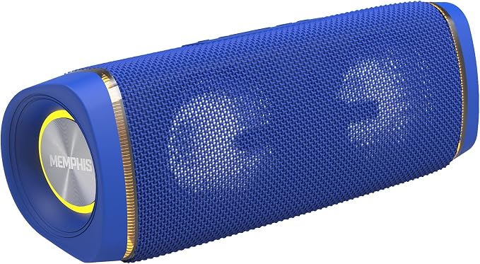 Memphis MFLOWBTB Flow - Wireless Bluetooth & AUX Speaker, IPX7 Water Resistance, Blue