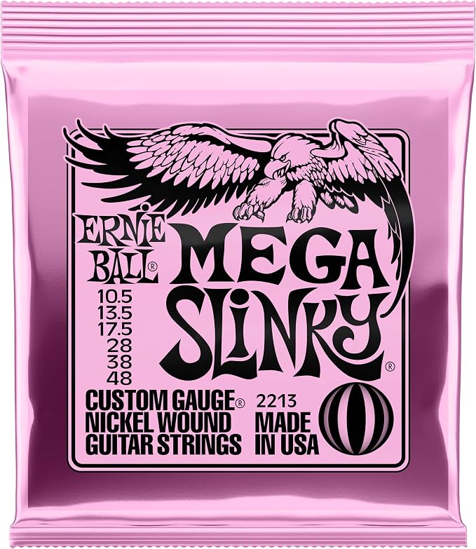 Ernie Ball Mega Slinky Nickel Wound Electric Guitar Strings, 10.5-48 Gauge (P02213)