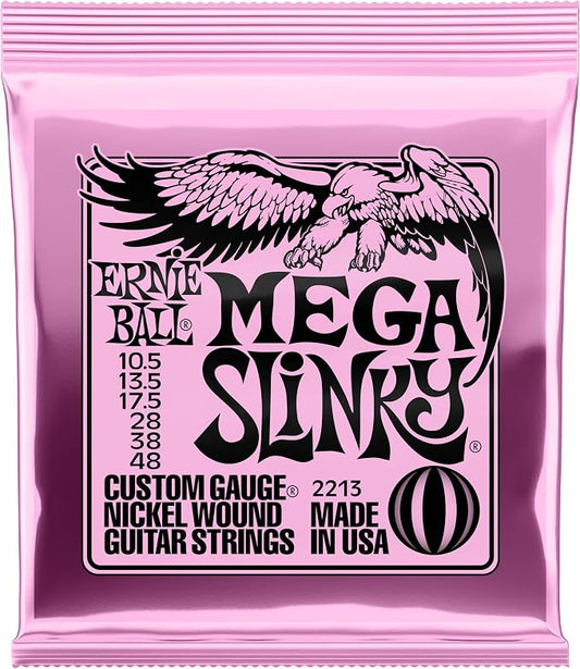 Ernie Ball Mega Slinky Nickel Wound Electric Guitar Strings, 10.5-48 Gauge (P02213)