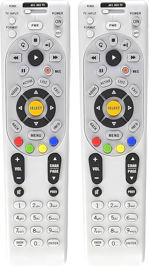 2 Pack Buck AT&T DirecTV RC66RX IR/RF Universal Programmable Remote Control – DirecTV Remote Control Replacement for R16, R22, H21, H22, H23, H24, HR21, HR22, HR23, HR24, HR34, and C31 Receiver