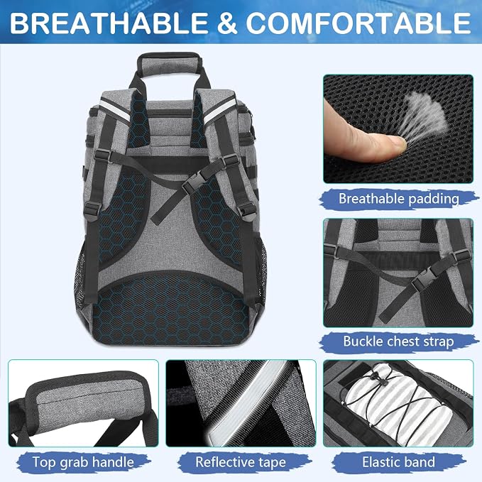 Tactical Cooler Backpack - 42 Cans Backpack Coolers Insulated Leak Proof for Men & Women, Soft Cooler Insulated Backpack for Lunch, Work, Camping, Hiking, Picnic, Beach & Travel