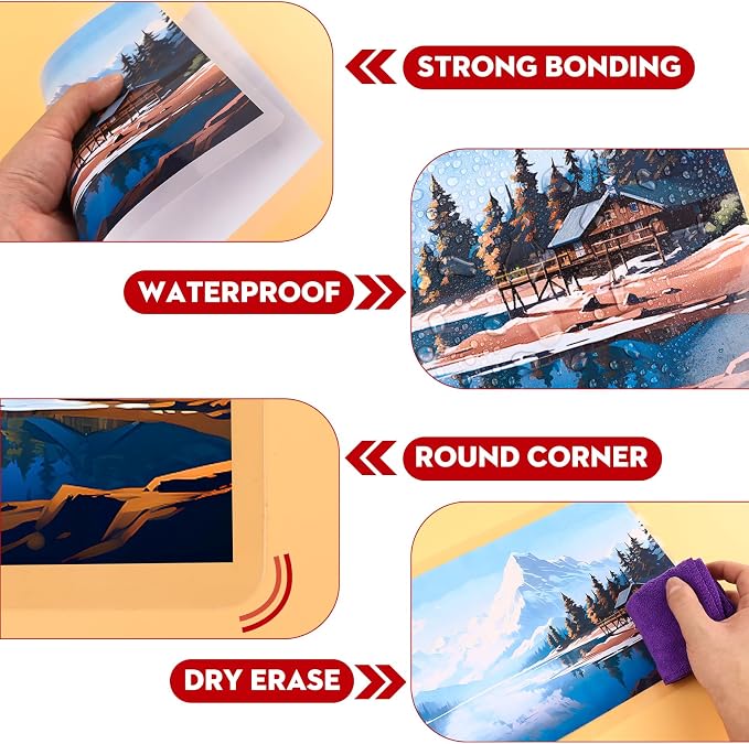 CAREGY Thermal Laminating Pouches, 500 Pack 3 Mil, 9 x 11.5 Inches Laminating Sheets Paper for Laminator, Clear, Letter Size, Office and School Supplies
