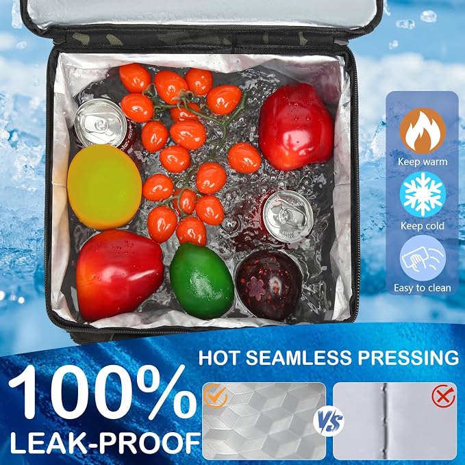 Tactical Cooler Backpack - 42 Cans Backpack Coolers Insulated Leak Proof for Men & Women, Soft Cooler Insulated Backpack for Lunch, Work, Camping, Hiking, Picnic, Beach & Travel