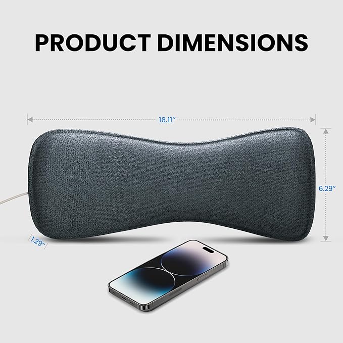 Avantree Slumber B - Sleeping Pillow Headphones for Side Sleepers, Wired Pillow Speaker with Low-Volume Audio, No Charging Needed, Comfortable Design, USB-C & AUX for Podcasts & Audiobooks