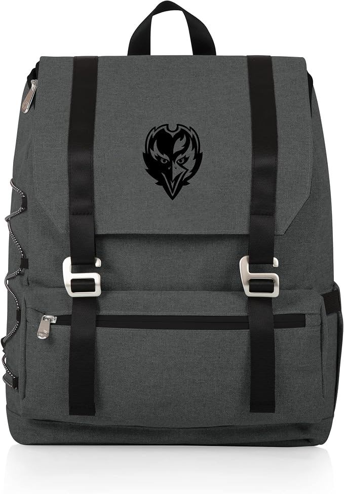 Picnic TIME NFL Baltimore Ravens OTG Traverse Backpack Cooler - Soft Cooler Backpack - Hiking Backpack, (Heathered Gray)