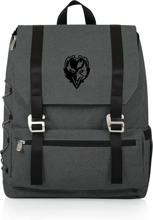 Picnic TIME NFL Baltimore Ravens OTG Traverse Backpack Cooler - Soft Cooler Backpack - Hiking Backpack, (Heathered Gray)