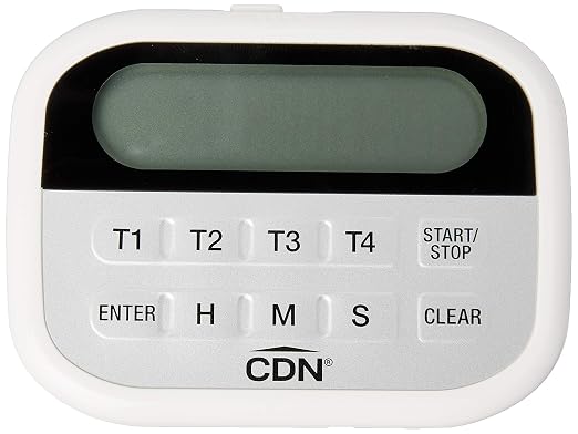 CDN PT2 Component Design Northwest 4-Event Clock Digital Timer, White
