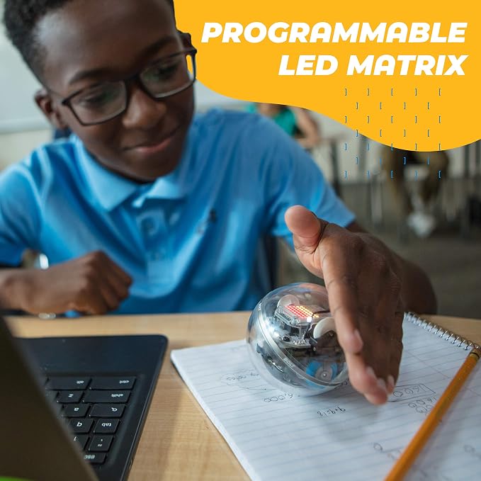 Sphero Bolt Coding Robot Ball, Ages 8+ | Beginner to Advanced Programming, Draw, Blocks, Javascript, or Python, Programmable Sensors & LED Matrix