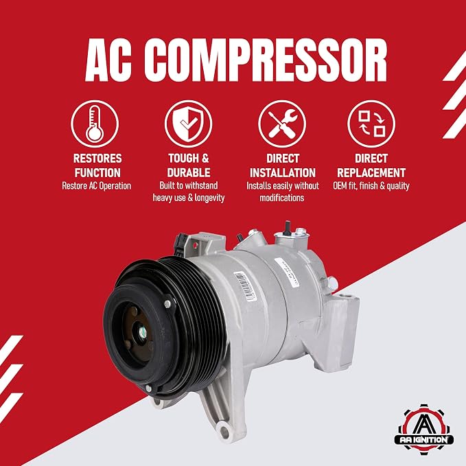 Replacement A/C Compressor Air Conditioning Control - Compatible with Nissan Murano, Maxima, Quest, Pathfinder 3.5L 2009-2014 - Replaces 92600JP01C, 10000652, FG671, 11319C - AC Compressor For Car