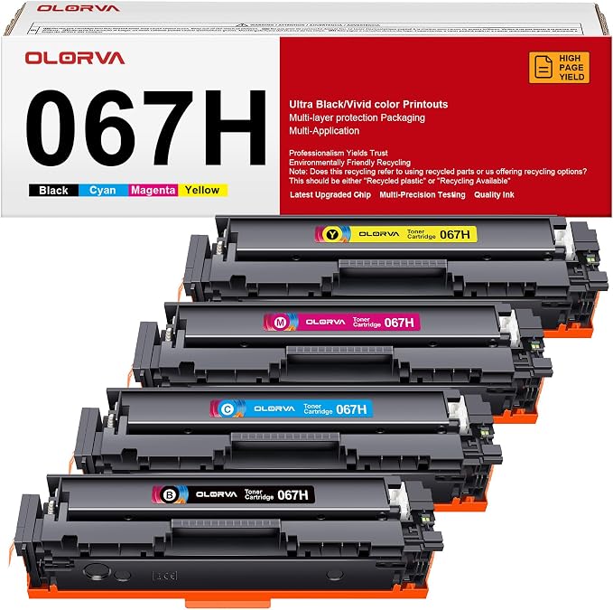 067H Toner Cartridge Set - MF656Cdw MF654Cdw Toner Replacement for Canon 067 067H, for Canon MF656cdw Toner Cartridges, for Color ImageClass MF656Cdw LBP632Cdw MF654Cdw MF653Cdw LBP633Cdw (4 Pack)