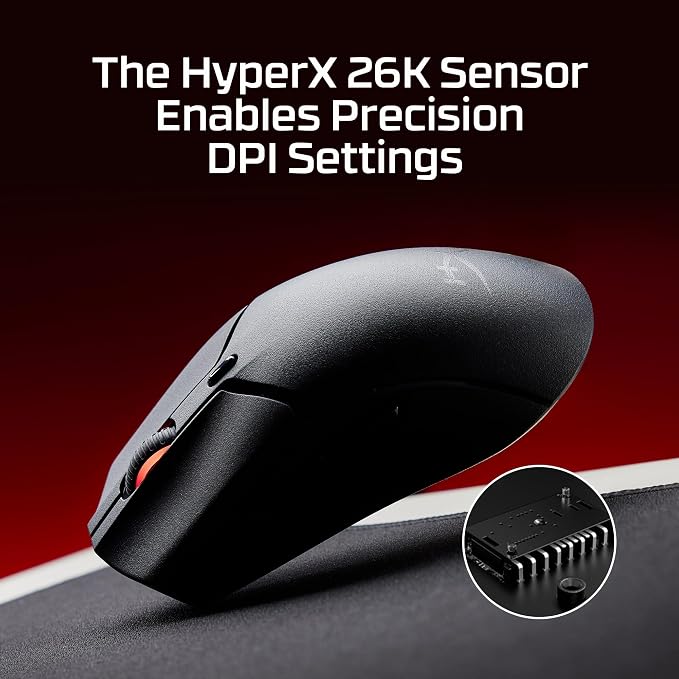 HyperX Pulsefire Haste 2 Mini – Wireless Gaming Mouse for PC Compact Lightweight Bluetooth 2.4GHz Black