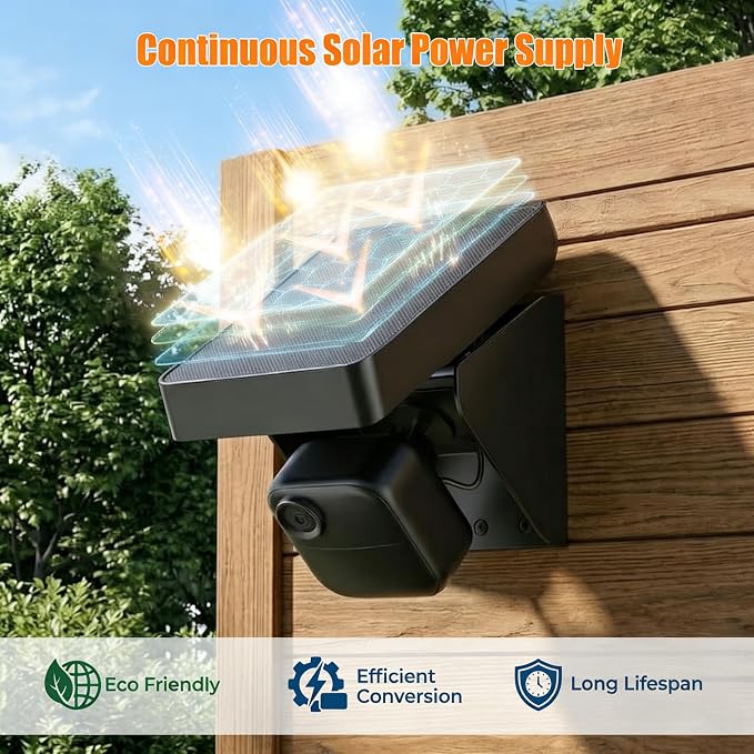 Solar Panel for Blink Outdoor 2K+/4(4th Gen)/(3rd Gen) XT3 and XT2/XT Camera, Solar Panel Charger Mount for Blink Camera with Built-in Battery, Waterproof, Adjustable Angle(Camera not Included)