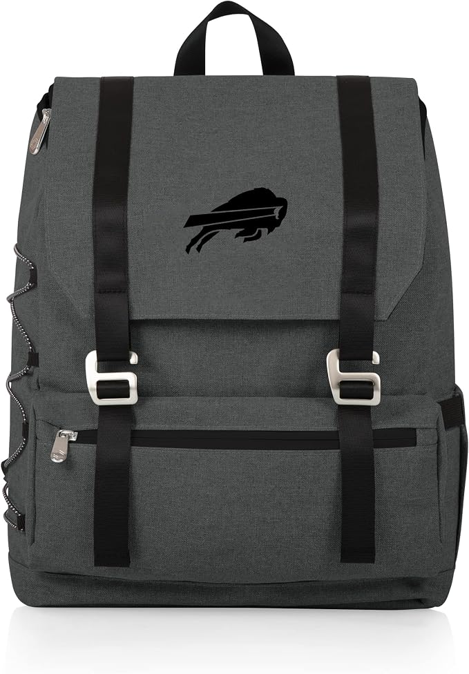 Picnic TIME NFL Buffalo Bills OTG Traverse Backpack Cooler - Soft Cooler Backpack - Hiking Backpack, (Heathered Gray)