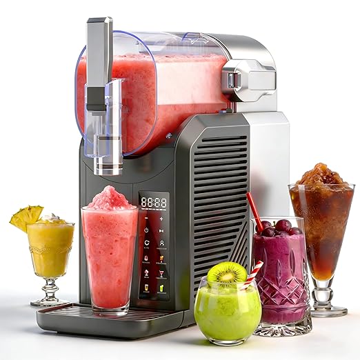 Slushie Machine, 2L/68oz Slushy Machine for Home & Party | Frozen Drink Machine with Self‑Cleaning, No Ice Needed, Ideal for Margaritas, Frappés, Milkshakes