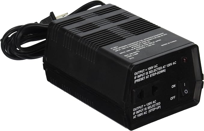 VCT VT-200J Japanese Step Up / Down Voltage Transformer Converts Japan 100 Volts To 110V OR 110V to 100 Volt - 200 Watt,Black