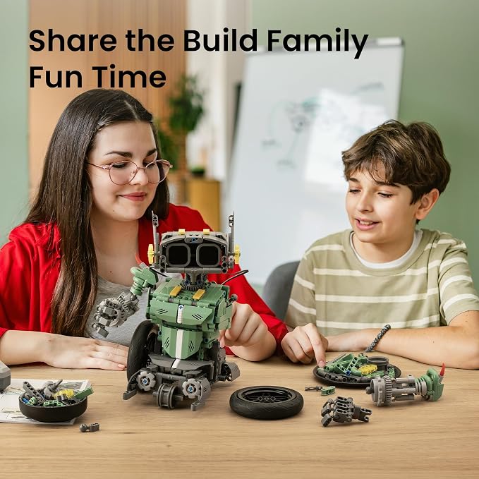 Sillbird Bundle - 2 Items Robot Building Kit with Remote Control Gifts for Kids Boys Ages 8-14, Christmas STEM Coding Robotics Technic Toy Birthday Gifts for Kids, Buildable 5in1 Models
