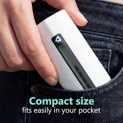 Portable CO2 Tracker for Travel for Peak of Productiviy & Brain Fuel Monitor Indoor & Outdoor - Your Wellbeign Trainer Inside Rechargeable 6-Month Battery (Green) iOS ONLY