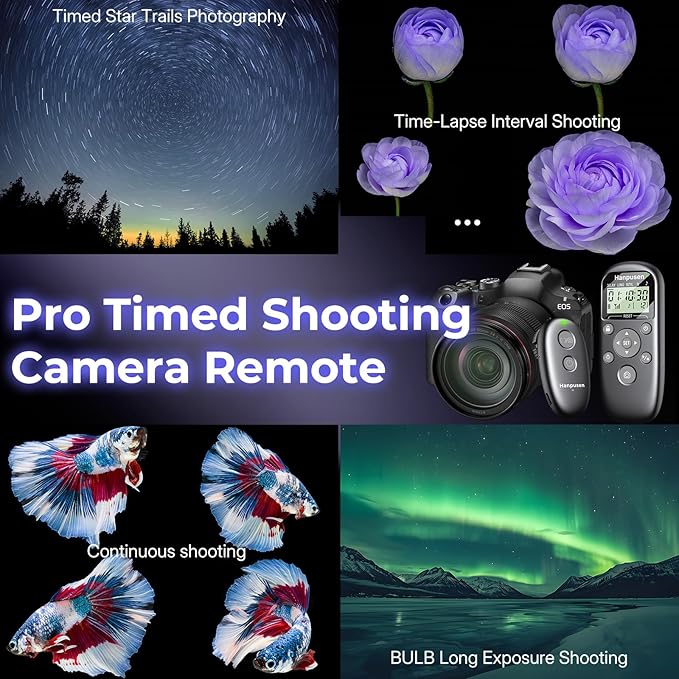 Rechargeable Wireless Intervalometer Shutter Release for Sony Cameras - Time-Lapse, Star Trails, Interval & BULB Exposure Remote with OLED Display for Sony A7 IV/A7 III/A6700/FX3/FX30/A6400/A6100/ZV-1