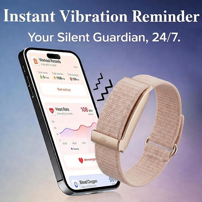 Smart Bracelet Health and Fitness Tracker, 24/7 Heart Monitor & Sleep Tracker, Multi-Sport Tracker Wristband with Free APP (Pink)