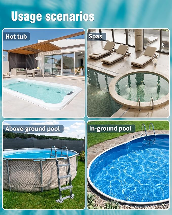 (2026 Upgrade) Little Shark Cordless Pool Vacuum, 60W Motor, 18 GPM Strong Suction, 5000mAh Battery, 60-Min Runtime, Compact Lightweight Handheld Pool Cleaner for Above Ground Pools & Hot Tubs