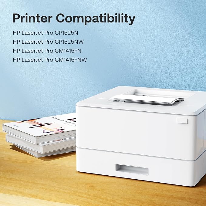 128A Toner Cartridges High Yield Compatible for HP 128A CE320A CE321A CE322A CE323A Work with HP LaserJet Pro CM1415fn CM1415fnw CP1525n CP1525nw Printer (Black Cyan Yellow Magenta, 4 Pack)