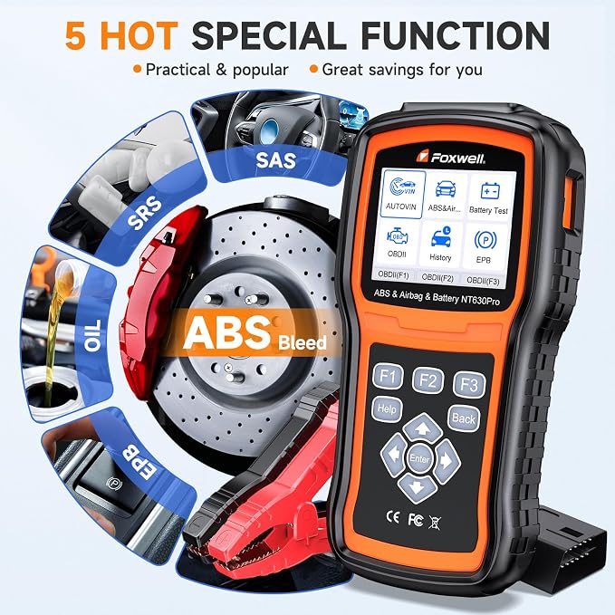 FOXWELL NT630 Pro 2 in 1 OBD2 Scanner Battery Tester 12V, FOXWELL NT301 CASE OBD2 Scanner Professional Enhanced OBDII Diagnostic Box